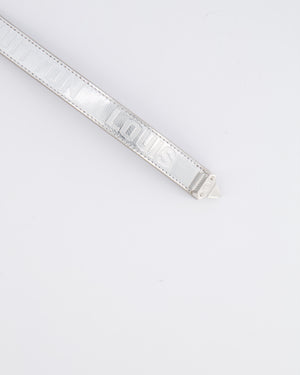 Louis Vuitton Silver Metallic Logo Belt Size 90cm