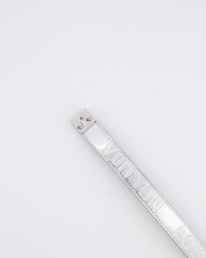 Louis Vuitton Silver Metallic Logo Belt Size 90cm