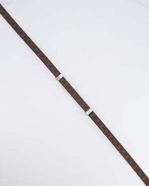 Louis Vuitton Silver Metallic Logo Belt Size 90cm