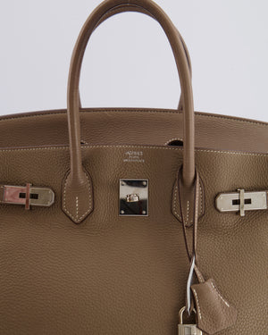 Hermès Birkin 35 Bag in Etoupe Togo Leather with Palladium Hardware