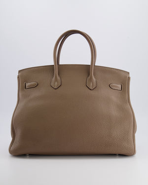 Hermès Birkin 35 Bag in Etoupe Togo Leather with Palladium Hardware