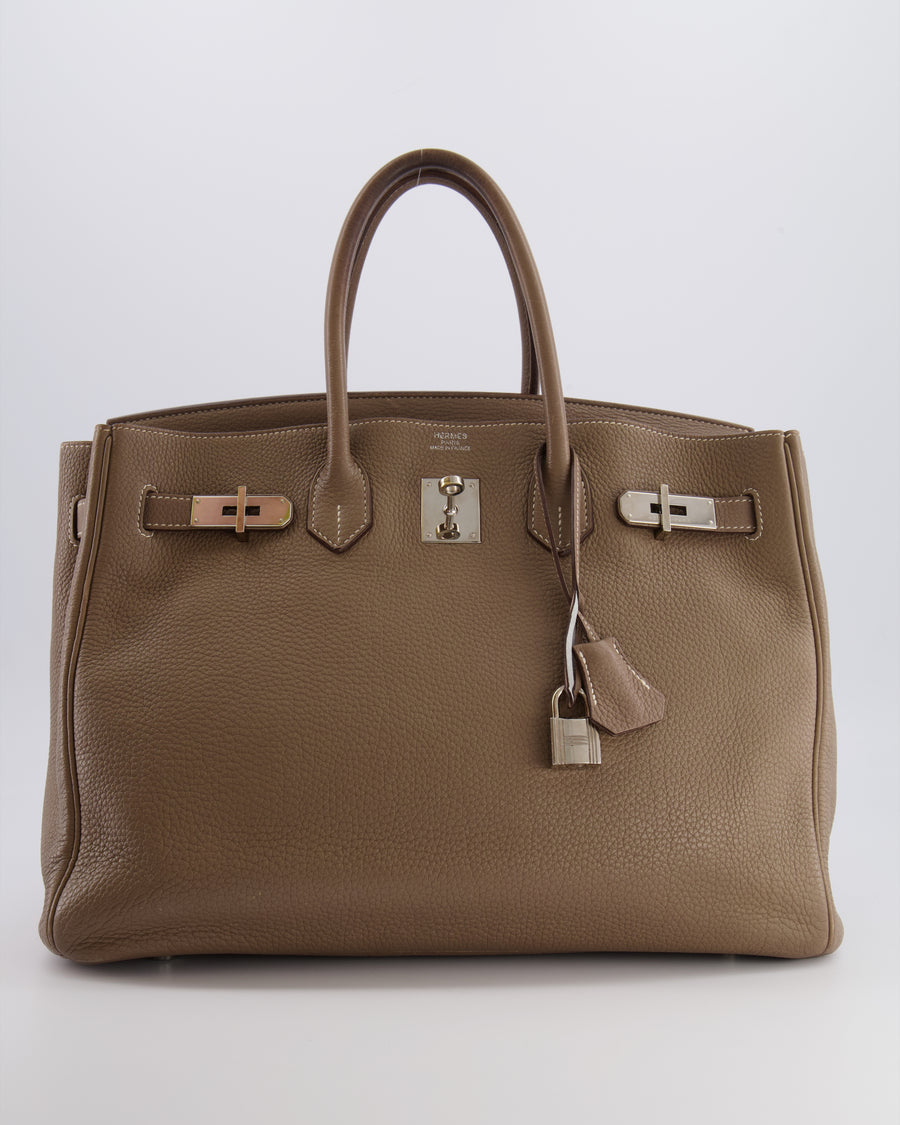 Hermès Birkin 35 Bag in Etoupe Togo Leather with Palladium Hardware