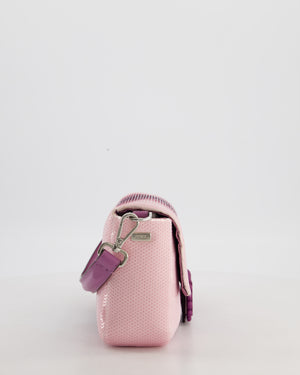 *COLLECTOR'S PIECE* Fendi x Sarah Jessica Parker Baguette Bag in Purple & Pink Degrade Sequins with Interchangeable Hardware