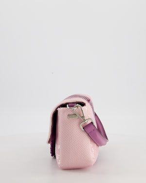 *COLLECTOR'S PIECE* Fendi x Sarah Jessica Parker Baguette Bag in Purple & Pink Degrade Sequins with Interchangeable Hardware