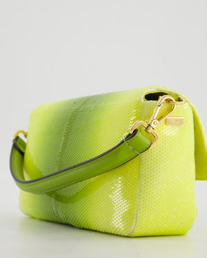 *COLLECTOR'S PIECE* Fendi x Sarah Jessica Parker Baguette Bag in Green Degrade Sequins with Interchangeable Hardware