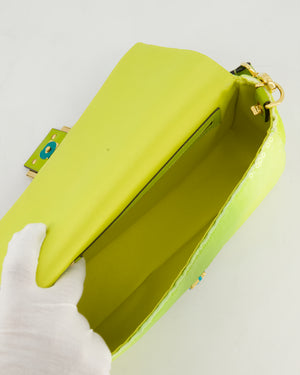 *COLLECTOR'S PIECE* Fendi x Sarah Jessica Parker Baguette Bag in Green Degrade Sequins with Interchangeable Hardware