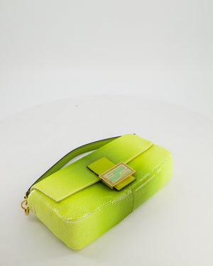 *COLLECTOR'S PIECE* Fendi x Sarah Jessica Parker Baguette Bag in Green Degrade Sequins with Interchangeable Hardware