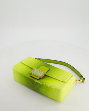 *COLLECTOR'S PIECE* Fendi x Sarah Jessica Parker Baguette Bag in Green Degrade Sequins with Interchangeable Hardware