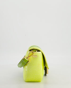 *COLLECTOR'S PIECE* Fendi x Sarah Jessica Parker Baguette Bag in Green Degrade Sequins with Interchangeable Hardware