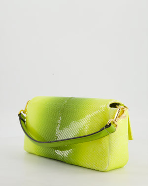 *COLLECTOR'S PIECE* Fendi x Sarah Jessica Parker Baguette Bag in Green Degrade Sequins with Interchangeable Hardware
