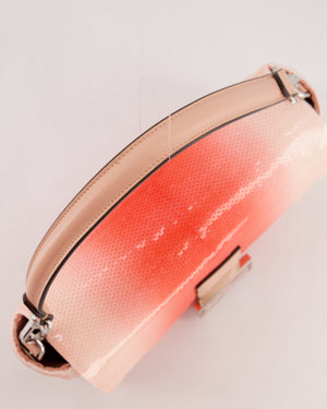*COLLECTOR'S PIECE* Fendi x Sarah Jessica Parker Baguette Bag in Red & Pink Degrade Sequins with Interchangeable Hardware