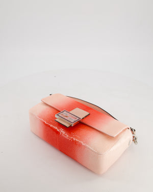 *COLLECTOR'S PIECE* Fendi x Sarah Jessica Parker Baguette Bag in Red & Pink Degrade Sequins with Interchangeable Hardware