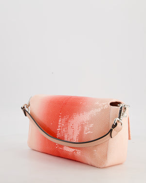 *COLLECTOR'S PIECE* Fendi x Sarah Jessica Parker Baguette Bag in Red & Pink Degrade Sequins with Interchangeable Hardware