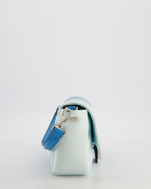 *COLLECTOR'S PIECE* Fendi x Sarah Jessica Parker Baguette Bag in Blue & White Degrade Sequins with Interchangeable Hardware