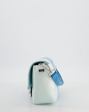 *COLLECTOR'S PIECE* Fendi x Sarah Jessica Parker Baguette Bag in Blue & White Degrade Sequins with Interchangeable Hardware
