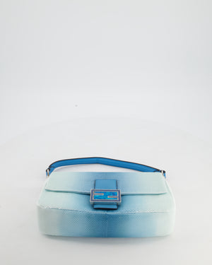 *COLLECTOR'S PIECE* Fendi x Sarah Jessica Parker Baguette Bag in Blue & White Degrade Sequins with Interchangeable Hardware