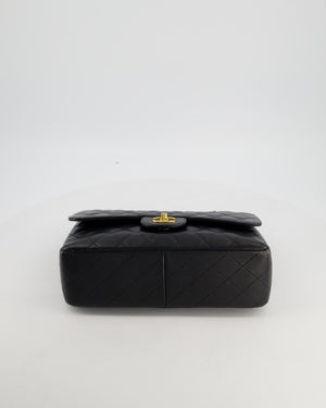 Chanel Black Jumbo Classic Double Flap Bag in Caviar Leather with Gold Hardware