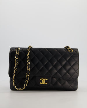 Chanel Black Jumbo Classic Double Flap Bag in Caviar Leather with Gold Hardware