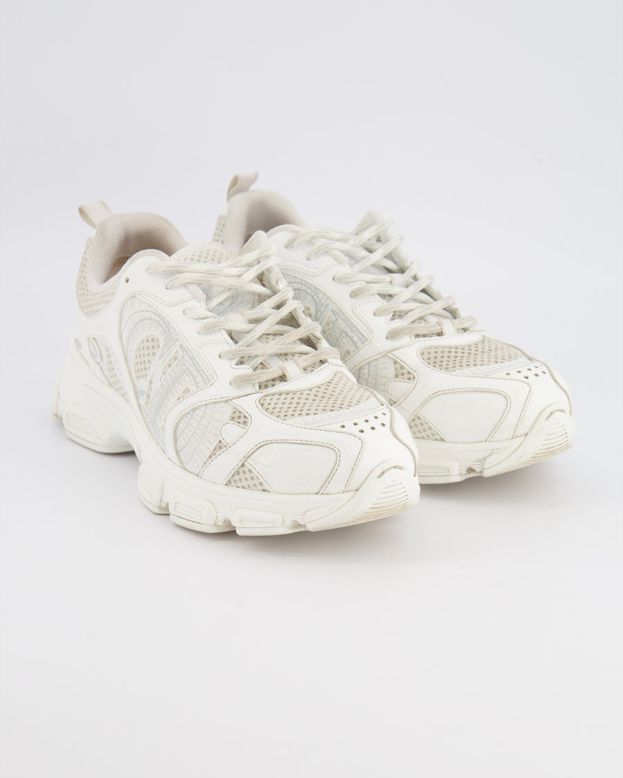 Christian Dior White Mesh and Leather-Effect Panels Chrono Sneakers Size EU 39 RRP £890