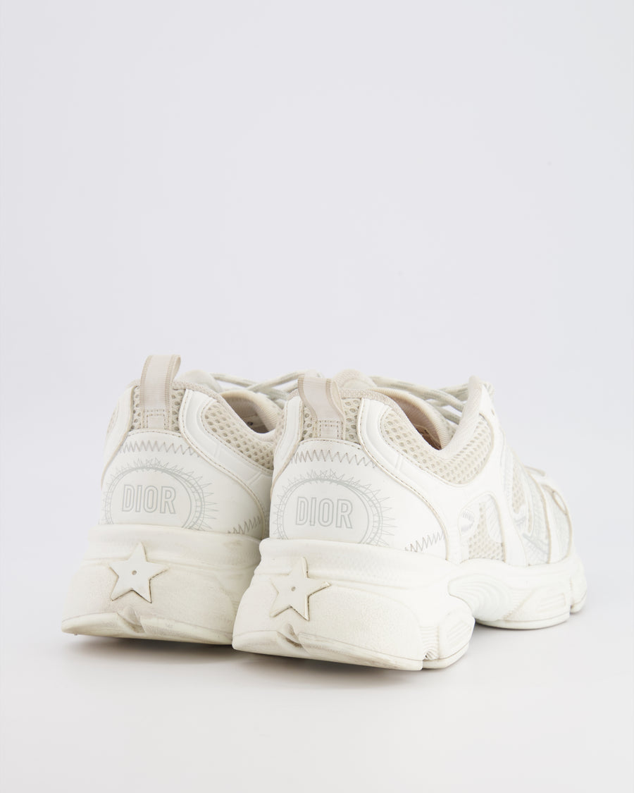 Christian Dior White Mesh and Leather-Effect Panels Chrono Sneakers Size EU 39 RRP £890