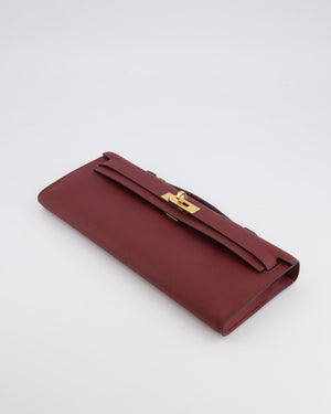 *RARE* Hermès Kelly Cut Bag in Rouge H Epsom Leather with Gold Hardware