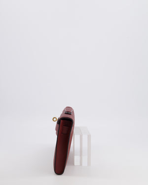 *RARE* Hermès Kelly Cut Bag in Rouge H Epsom Leather with Gold Hardware