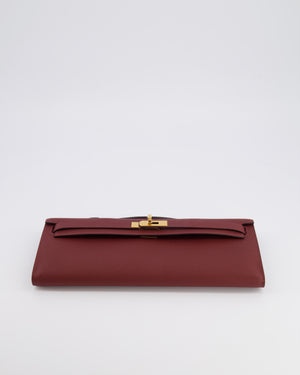 *RARE* Hermès Kelly Cut Bag in Rouge H Epsom Leather with Gold Hardware