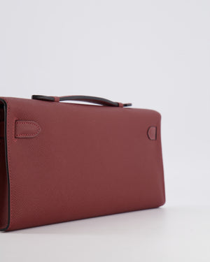 *RARE* Hermès Kelly Cut Bag in Rouge H Epsom Leather with Gold Hardware