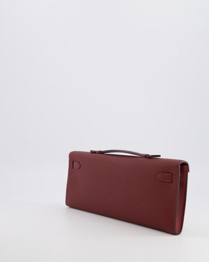 *RARE* Hermès Kelly Cut Bag in Rouge H Epsom Leather with Gold Hardware