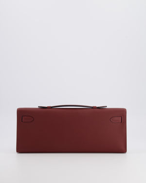 *RARE* Hermès Kelly Cut Bag in Rouge H Epsom Leather with Gold Hardware