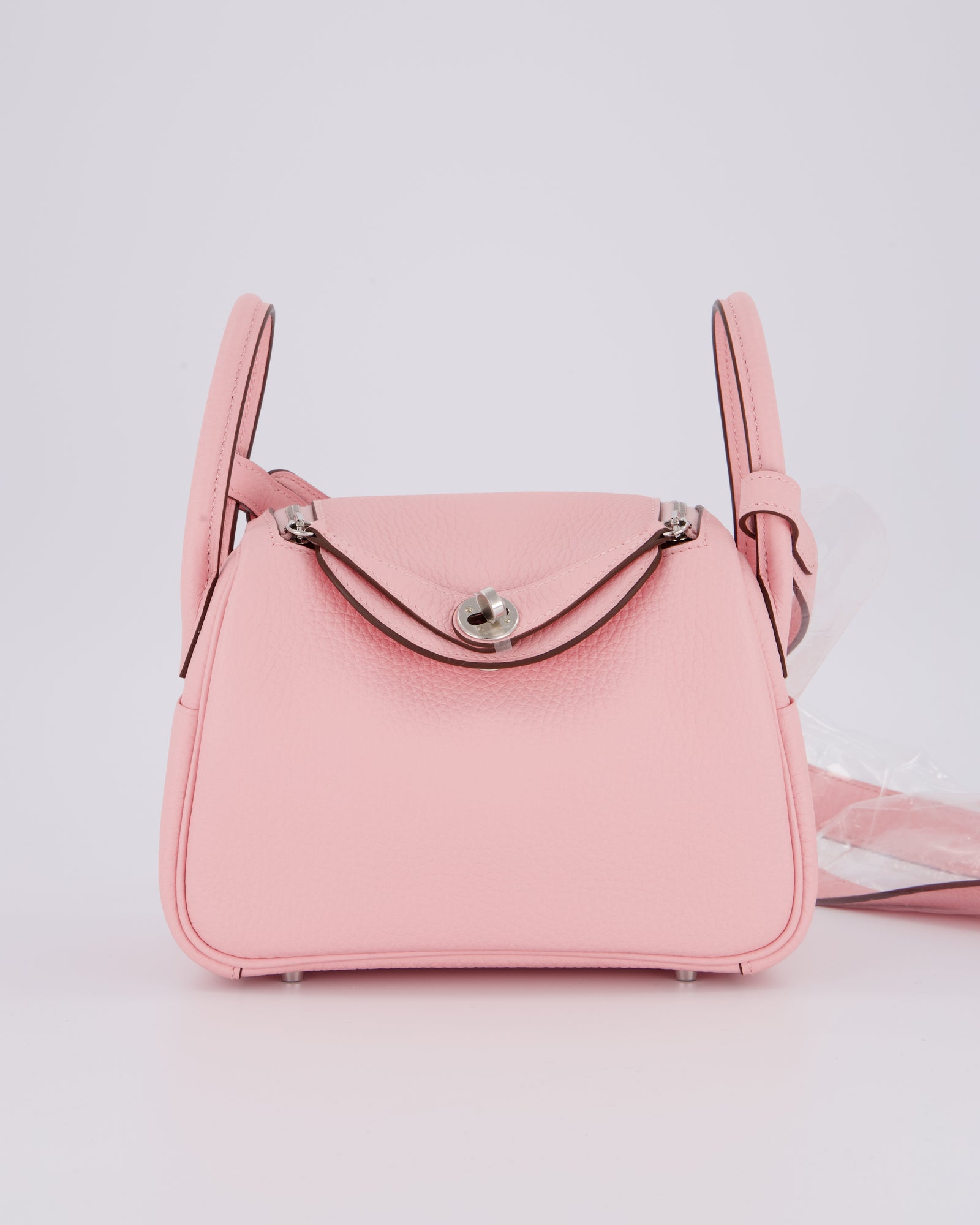 SUPER HOT* Hermès Mini Lindy II Bag in Rose Sakura Taurillon