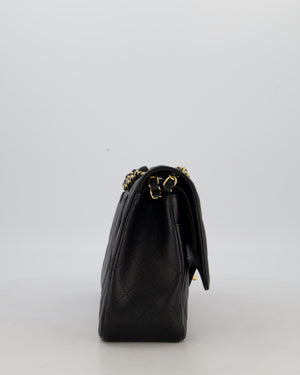 Chanel Black Jumbo Classic Double Flap Bag in Caviar Leather with Gold Hardware