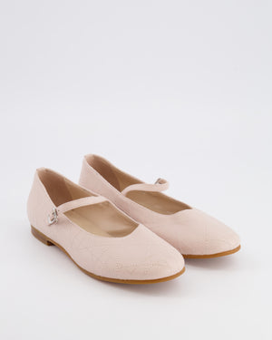 Christian Dior Kids Blush Pink Ballet Flat Shoes Size 34 RRP £440