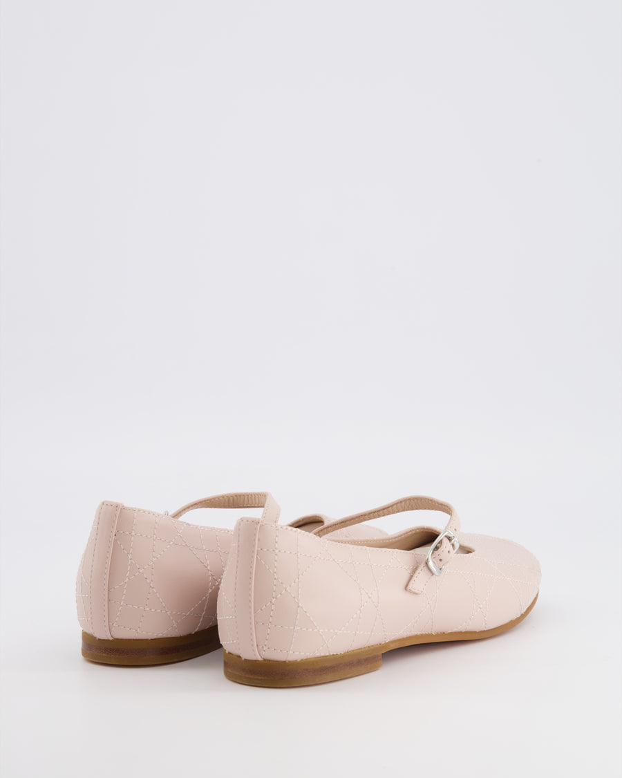 Christian Dior Kids Blush Pink Ballet Flat Shoes Size 34 RRP £440