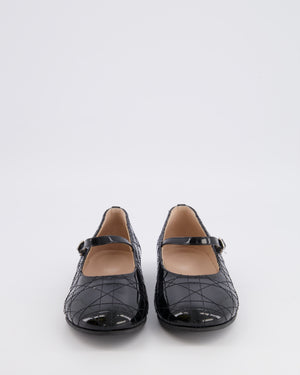 Christian Dior Kids Black Patent Ballet Flat Shoes Size 34 RRP £440