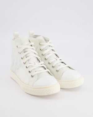 Christian Dior Kids White B23 High-Top Oblique Sneakers Size 33 RRP £650