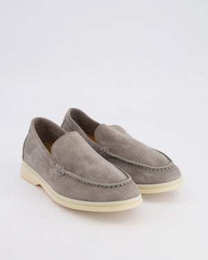 Loro Piana Kids Grey Suede Summer Walk Loafers Size 33 RRP £585