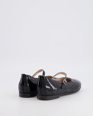 Christian Dior Kids Black Patent Ballet Flat Shoes Size 33 RRP £440