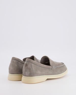 Loro Piana Kids Grey Suede Summer Walk Loafers Size 33 RRP £585