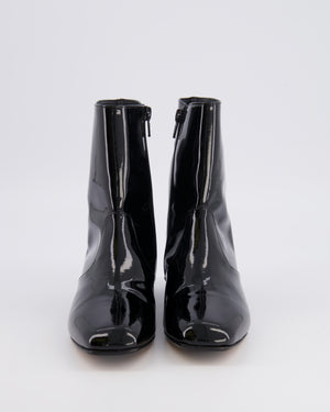 Dolce & Gabbana Kids Black Patent Leather Boots with Gold Logo Detail Size 34 RRP £450