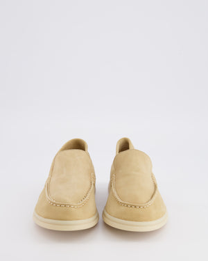 Loro Piana Kids Beige Suede Summer Walk Loafers Size 33 RRP £585