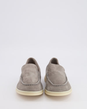 Loro Piana Kids Grey Suede Summer Walk Loafers Size 33 RRP £585
