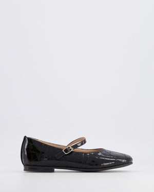Christian Dior Kids Black Patent Ballet Flat Shoes Size 33 RRP £440
