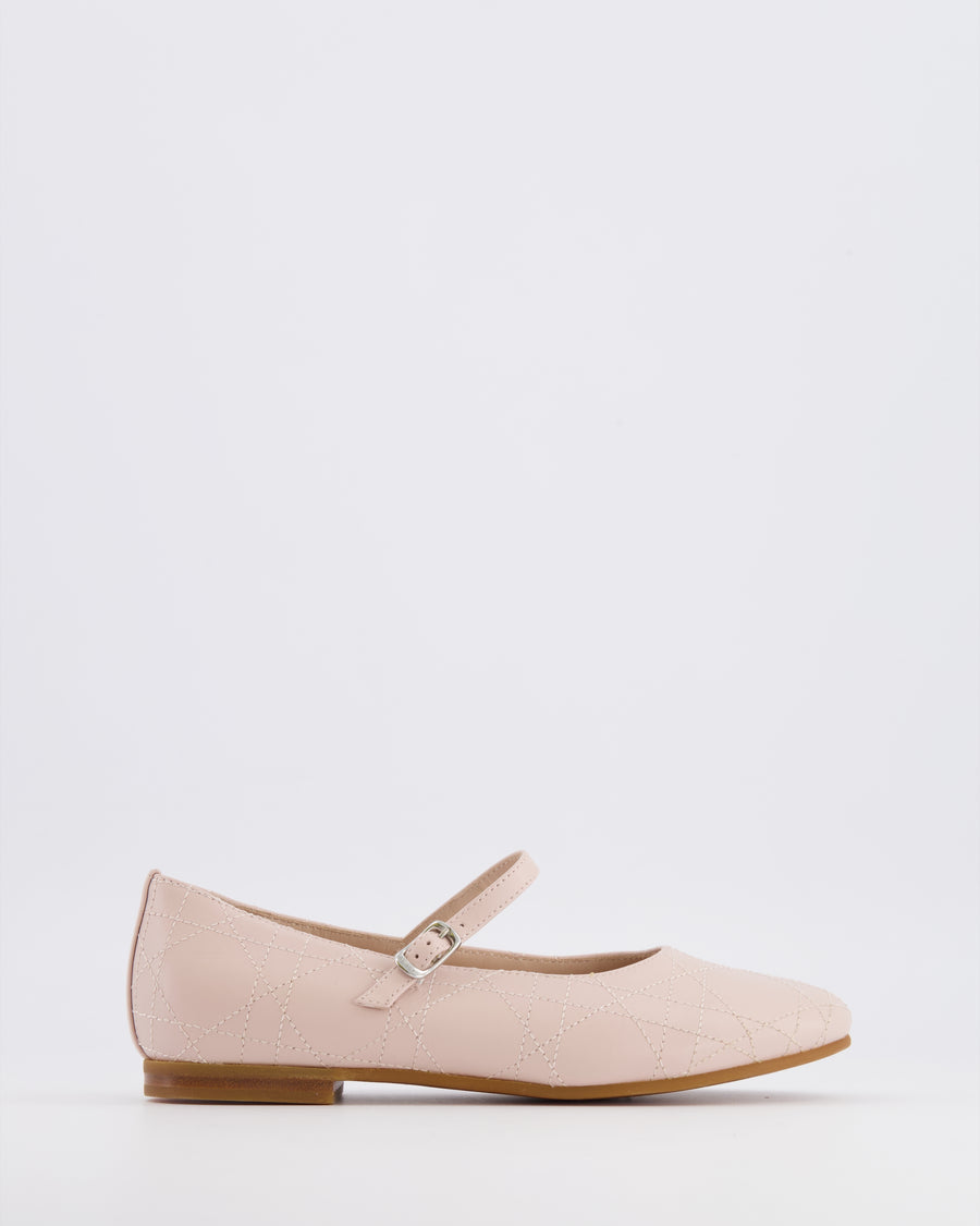 Christian Dior Kids Blush Pink Ballet Flat Shoes Size 33 RRP £440
