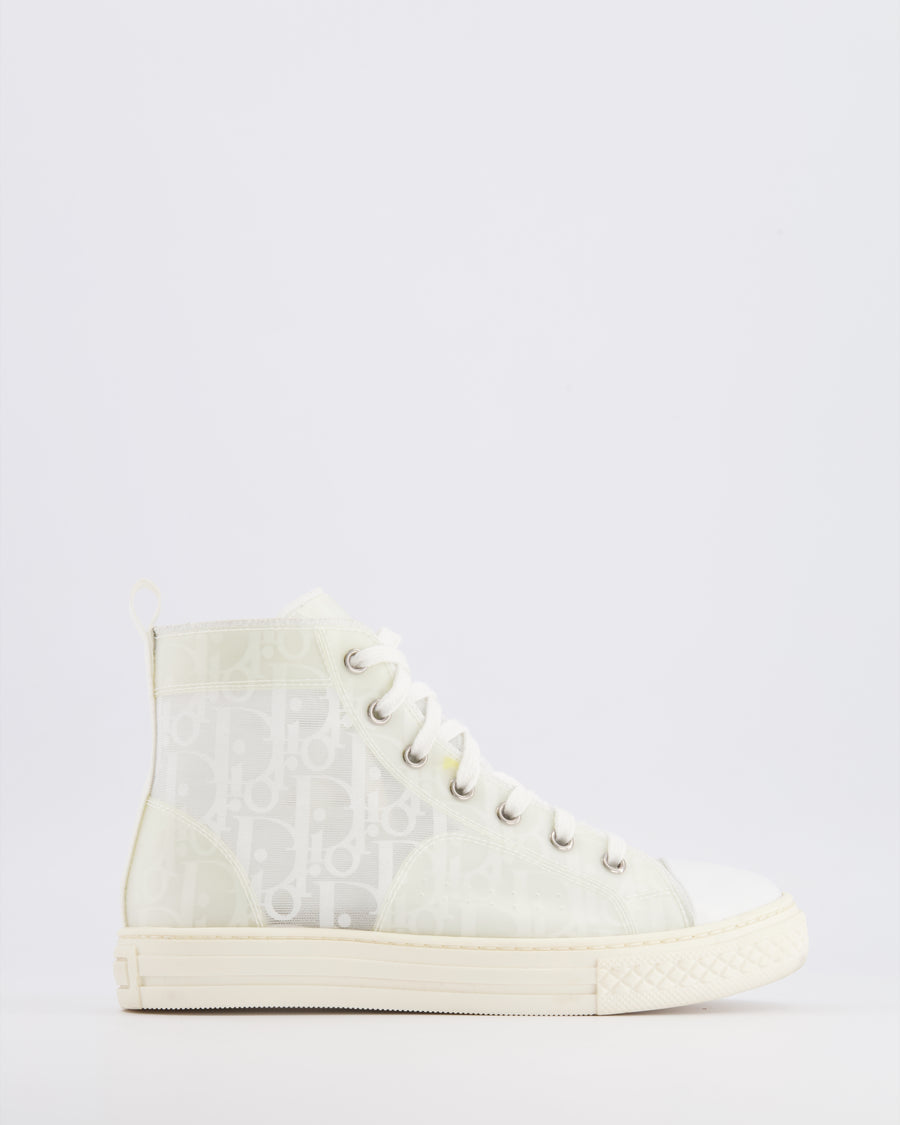 Christian Dior Kids White B23 High-Top Oblique Sneakers Size 33 RRP £650