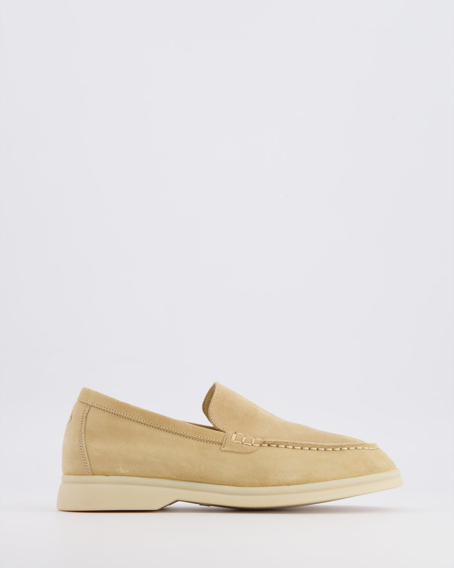 Loro Piana Kids Beige Suede Summer Walk Loafers Size 33 RRP £585