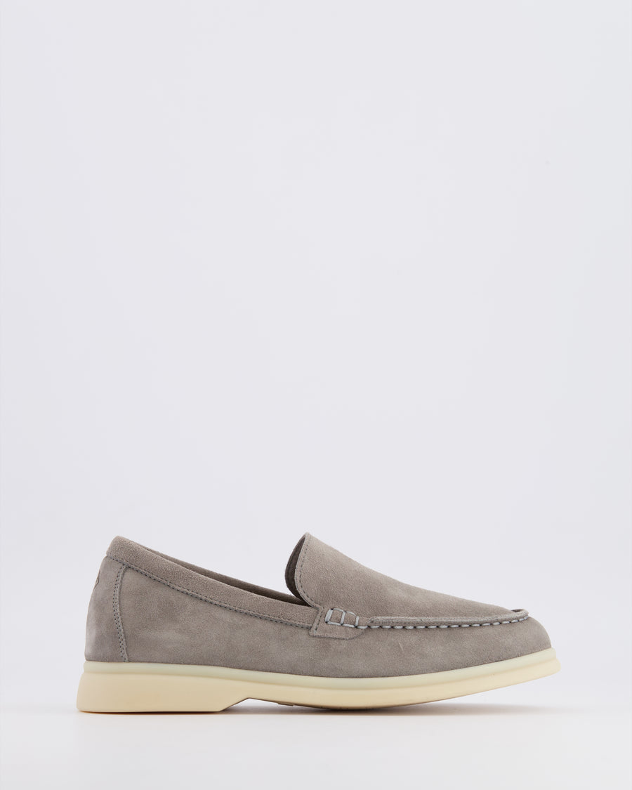 Loro Piana Kids Grey Suede Summer Walk Loafers Size 33 RRP £585