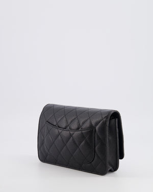 Chanel Black Wallet on Chain Bag in Caviar Leather with Gold Hardware