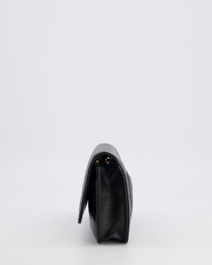 Chanel Black Wallet on Chain Bag in Caviar Leather with Gold Hardware