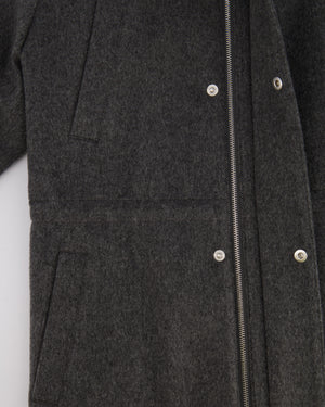 Loro Piana Kids Grey Cashmere Jacket with Pockets and Knit Collar Size 8 years RRP £2,550